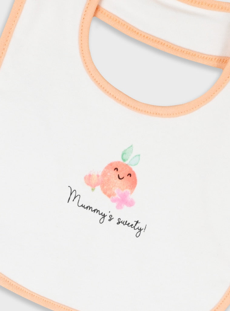 White Infant Bib for Girls