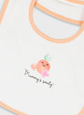 White Infant Bib for Girls
