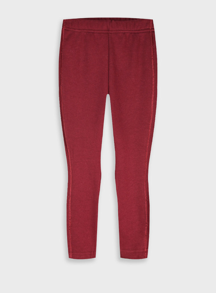 Girl Leggings - Burgundy