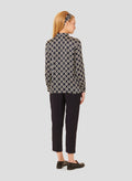 Charlotte Midnight Blue Flower Printed Shirt by Tara Jarmon Lebanon
