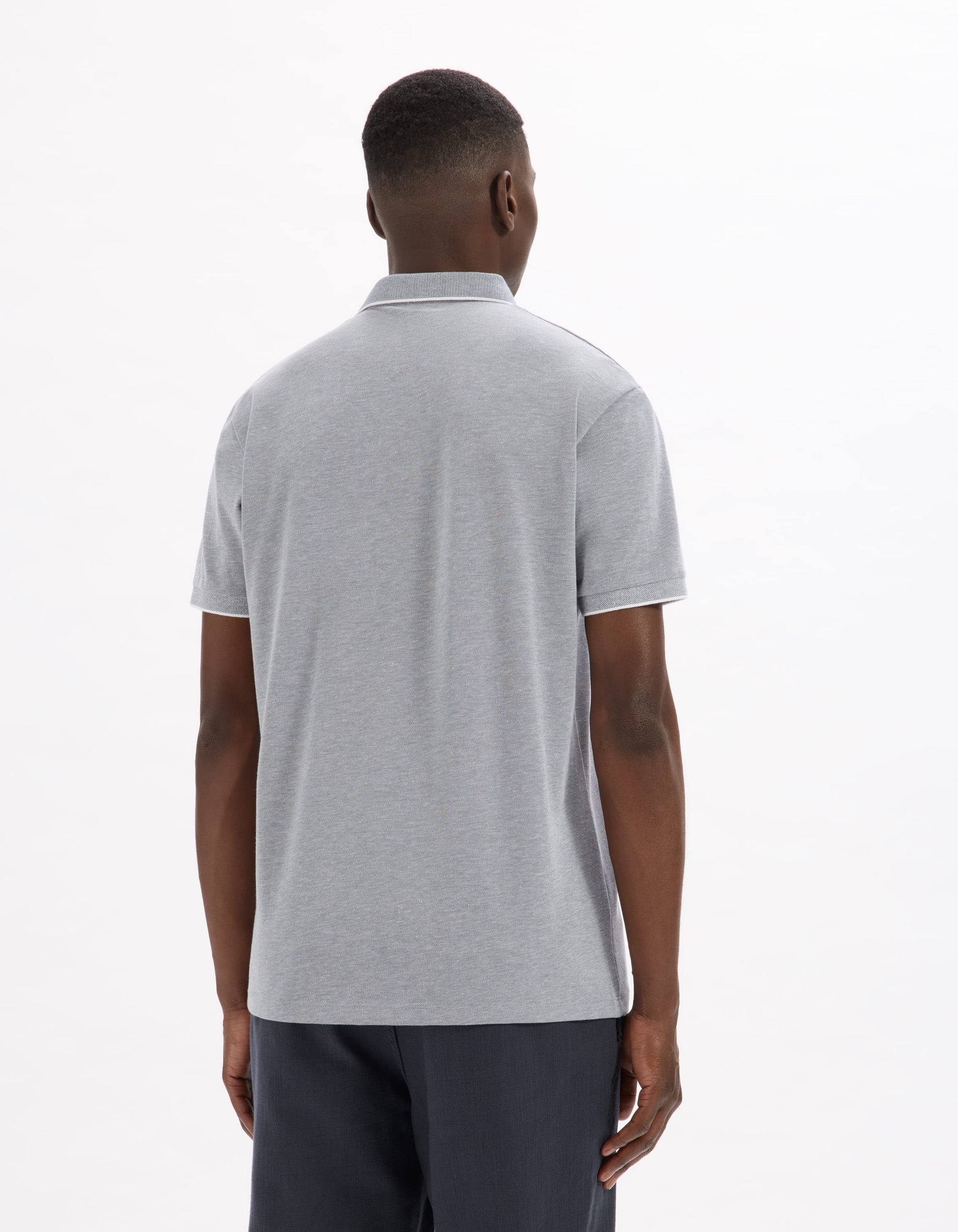 grey blue Short sleeves Polo