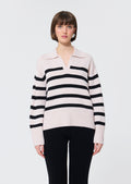 Paola  black ecru oppo sweater for women