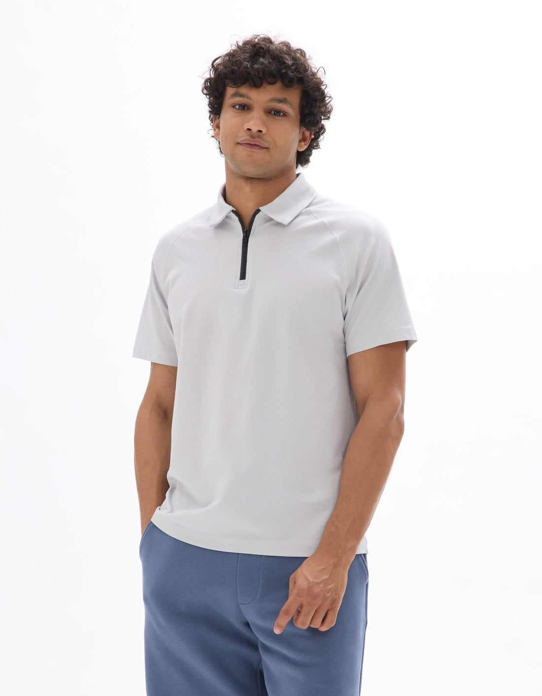 light grey Short sleeves Polo