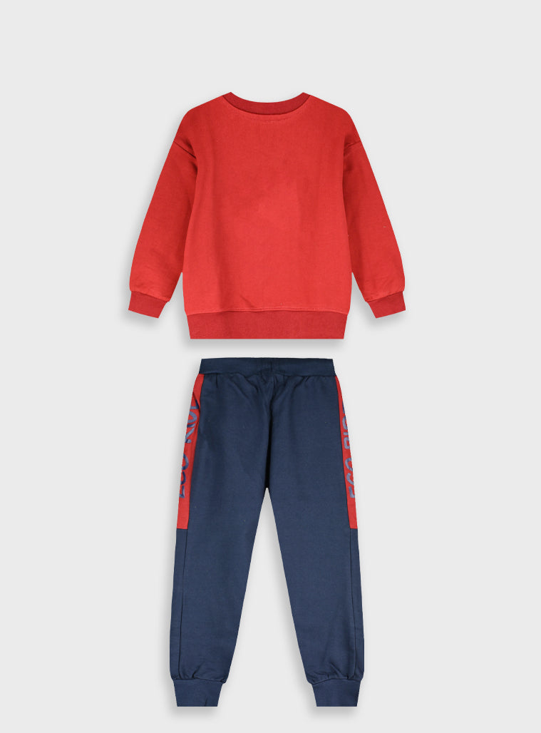 Cotton Boy Tracksuit - Navy