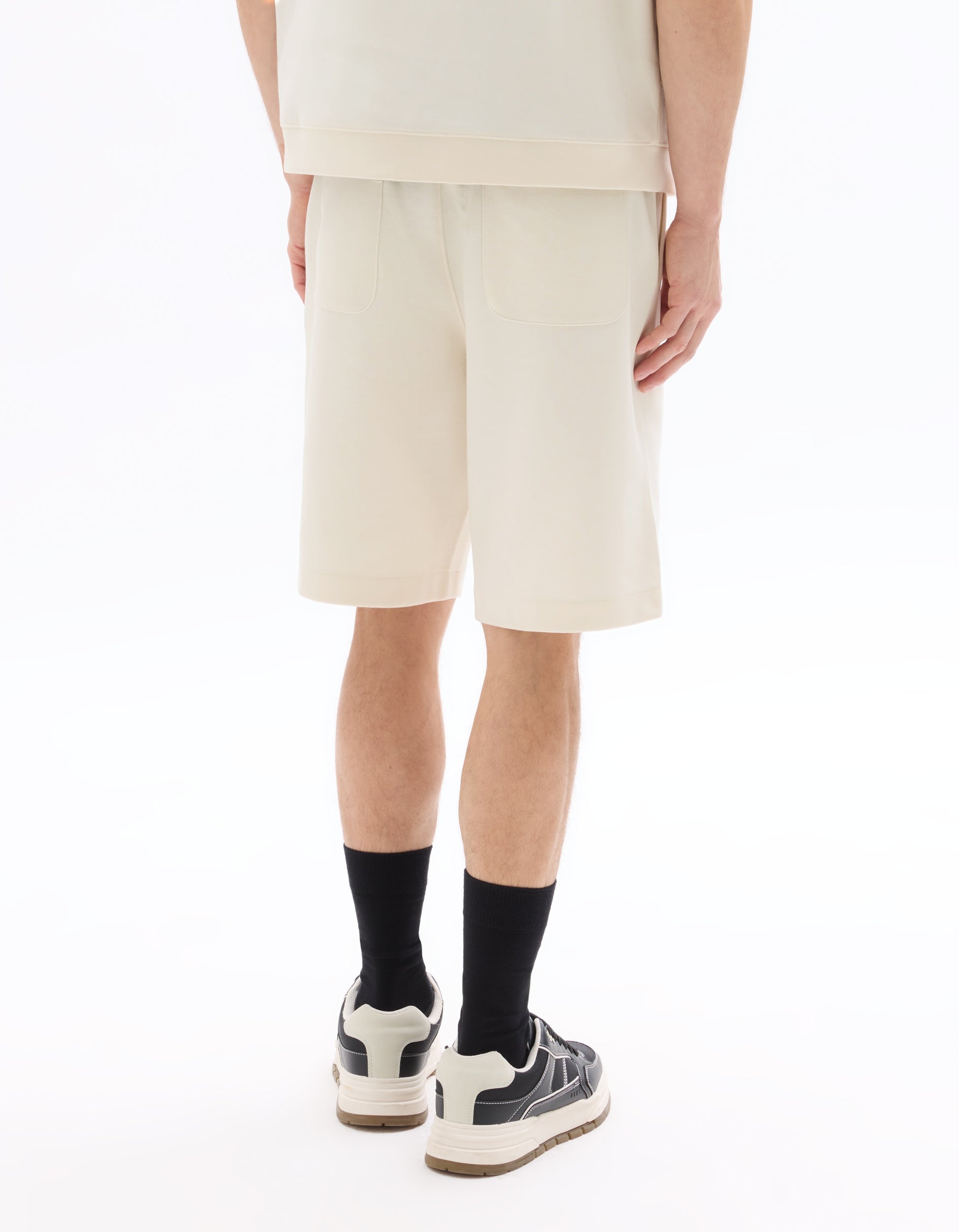 Celio Loose Interlock Shorts - White