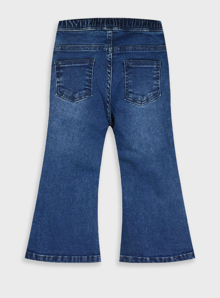 Cotton Girl Trousers - Blue Denim