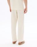 Celio Regular fit ribbed knit 100% cotton joggers - Beige