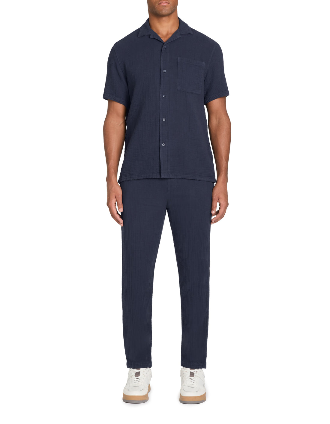 navy Short sleeves Shirt