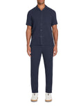 navy Short sleeves Shirt