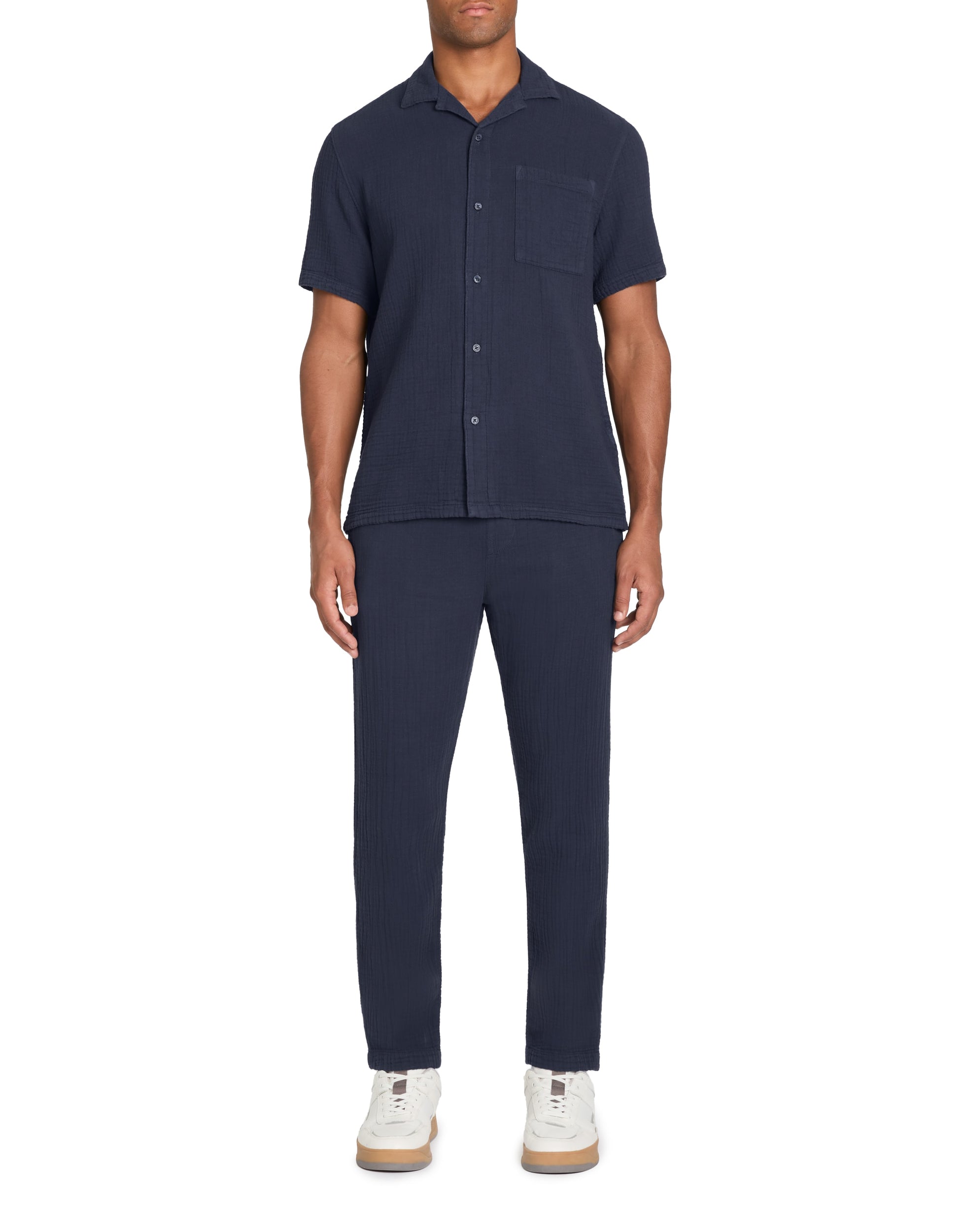 navy Short sleeves Shirt