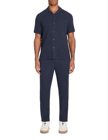 navy Short sleeves Shirt