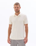 Celio Cotton Blend Short-Sleeved Polo - White