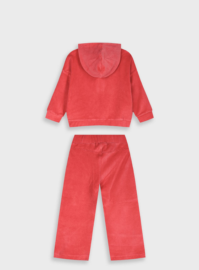 Children's Coral Tracksuit For Girl