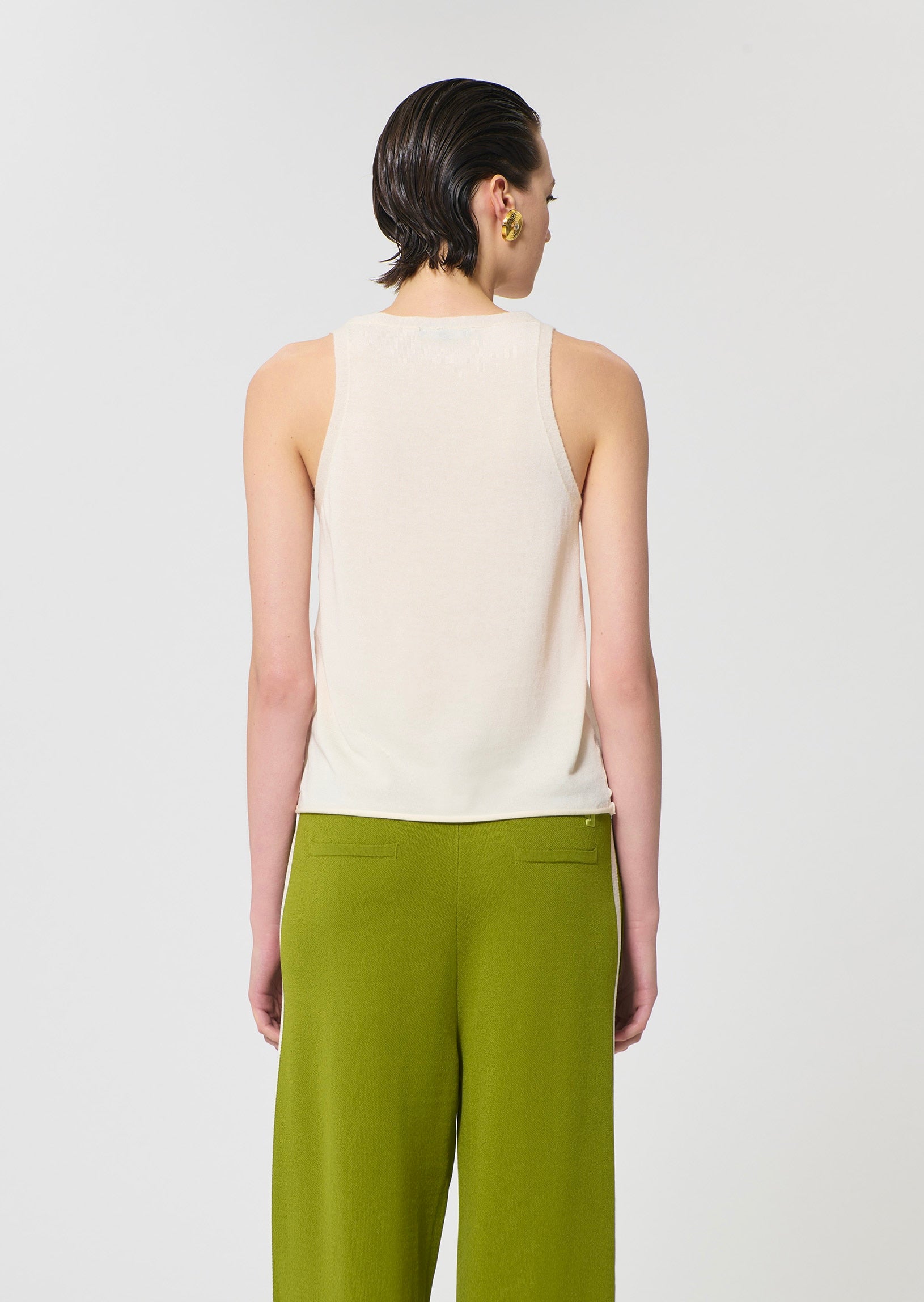 tank top in ecru cotton