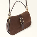 Furla Flow M Top Handle in Brown - Bags 