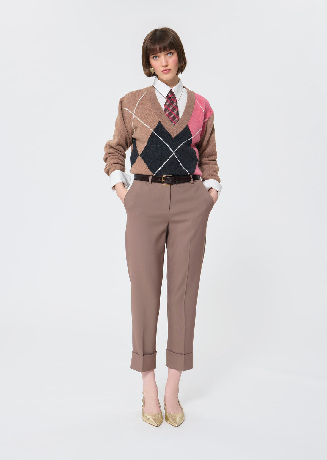 Philippa  taupe pants for women