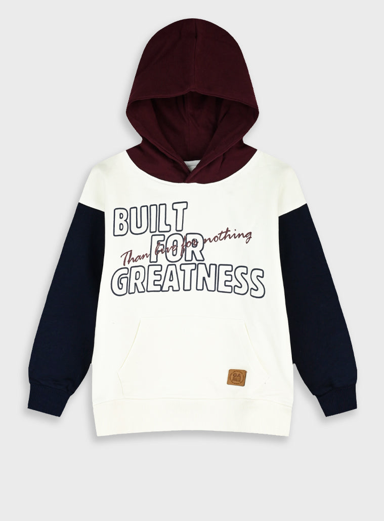 Cotton Blend Boy Blouse Sweatshirt - Ice