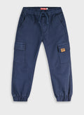 Cotton Boy Trousers - Navy