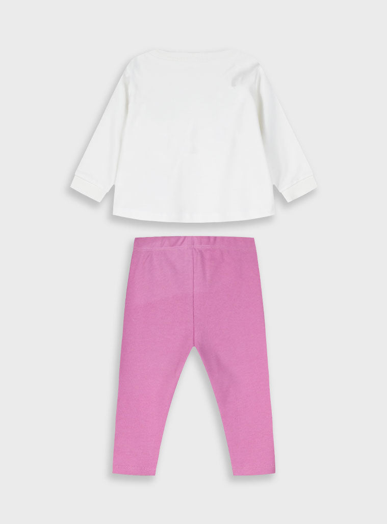  Pink Infant'S Set(Blouse,Trousers) For Girl