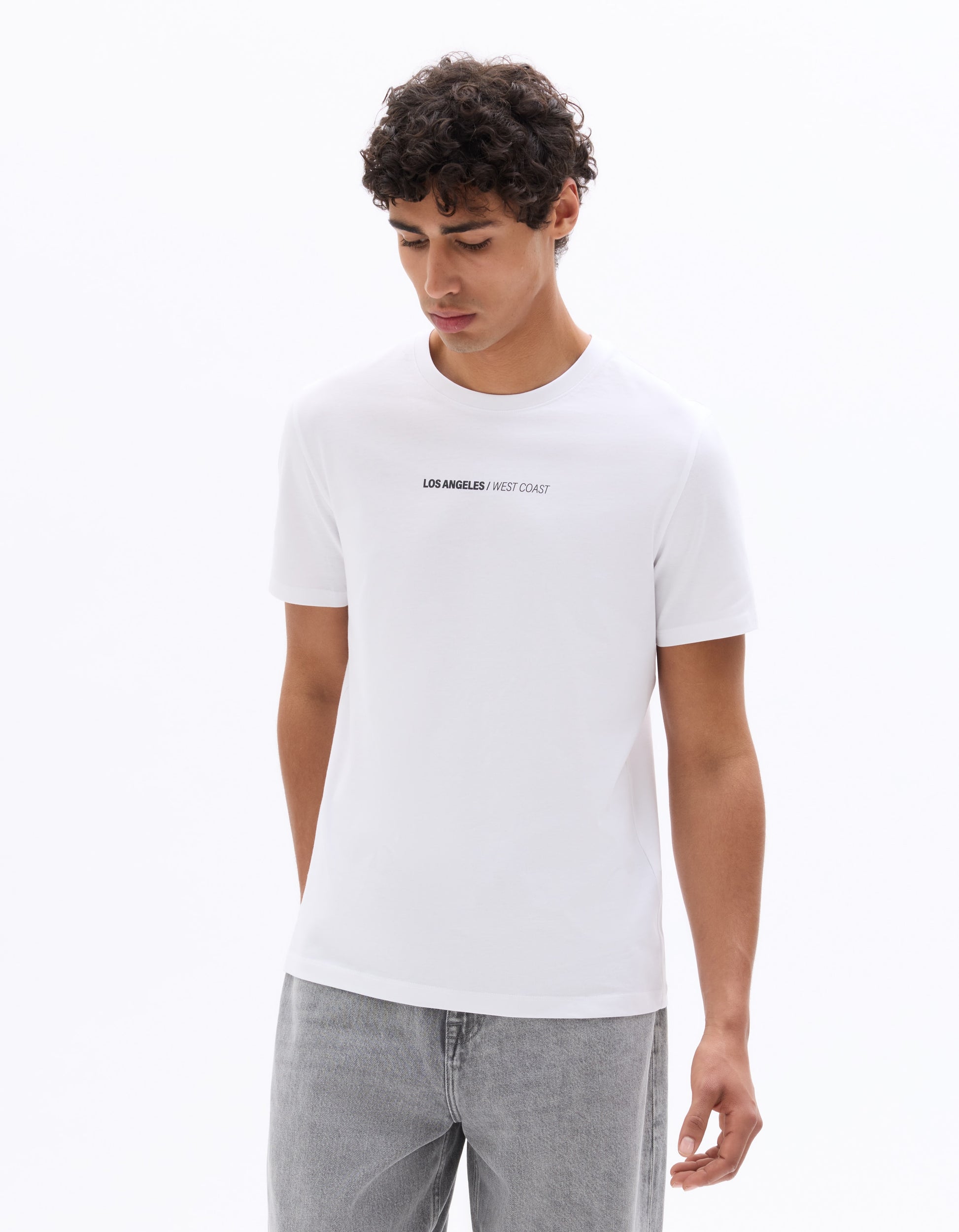 Celio Regular Fit Crew Neck T-shirt - 100% Cotton - White