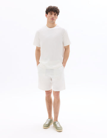 Celio Textured Regular Fit Bermuda Shorts - White