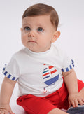 Red Infant Set(Shorts,Blouse) for Boys