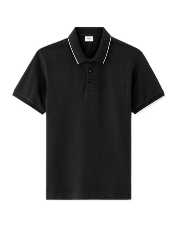 Black 100% Cotton Regular Fit pique Polo Celio