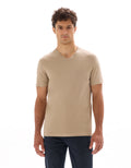 Beige Humus Short Sleeves Tshirt - Celio Lebanon