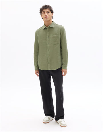 Regular fit waffle effect shirt