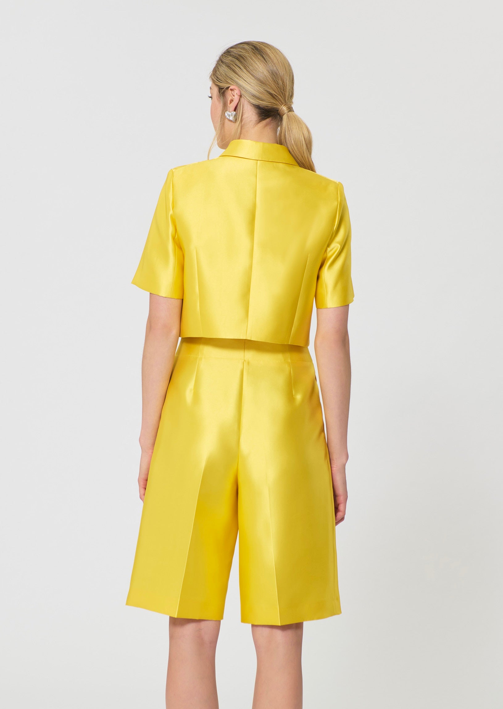 jacket in yellow duchess satin