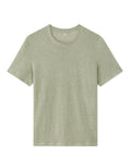 Celio Regular Fit Crew Neck 100% Linen T-shirt - Green
