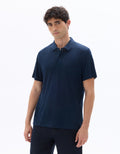 Celio Regular Fit 100% Linen Polo - Navy