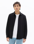 Celio Black regular fit ribbed shirt - Black