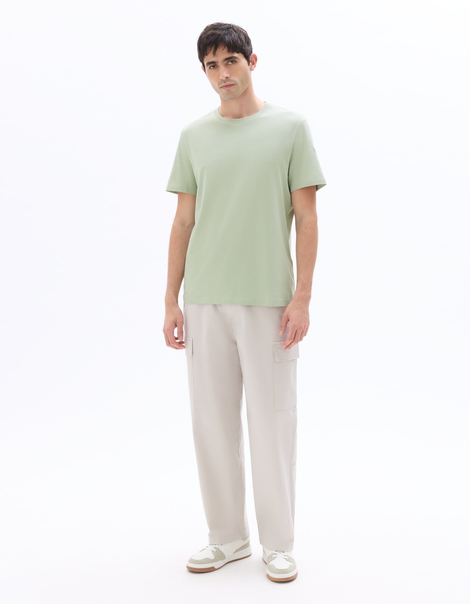 Regular Fit Crew Neck 100% Cotton T-Shirt Celio