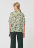 top in green floral print
