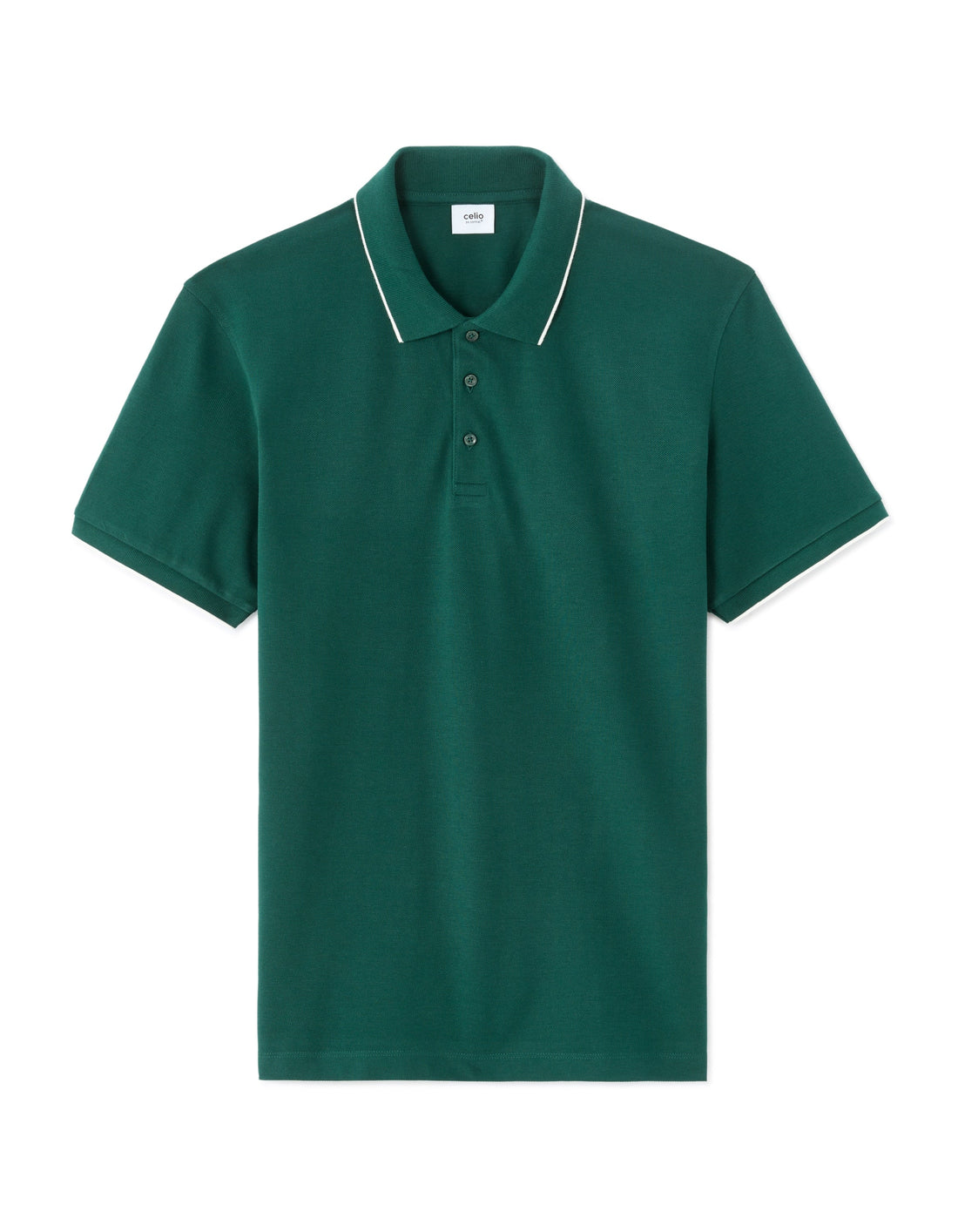Regular Fit 100% Cotton pique Polo Shirt Celio