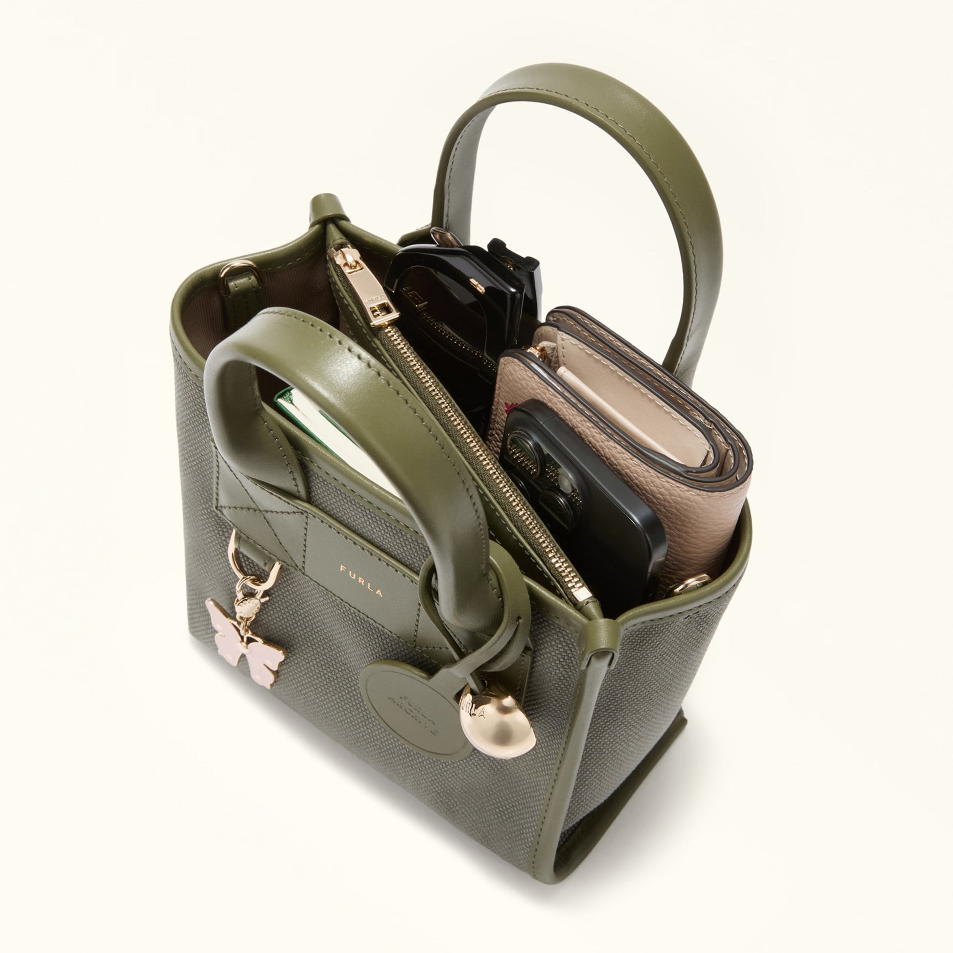 Furla Divide It Mini Tote in Green - Bags 