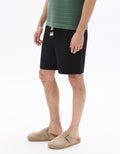Celio Black Pique Knit Bermuda Shorts - Black