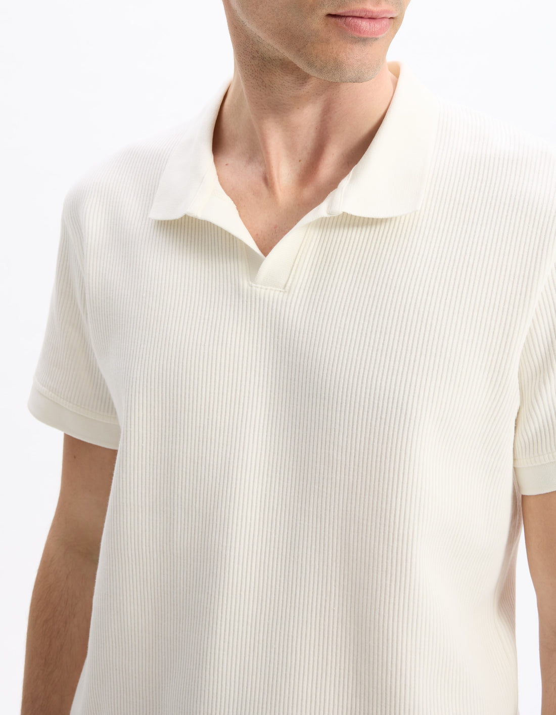 LEUVO ECRU SS POLO - Celio lebanon