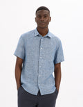 Blue Short Sleeves Shirt for Men