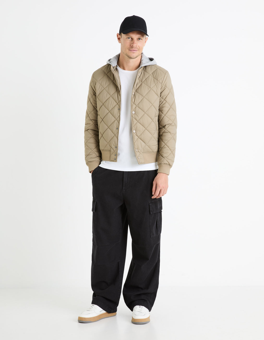 FUQUILTED BEIGE JACKET - Celio lebanon