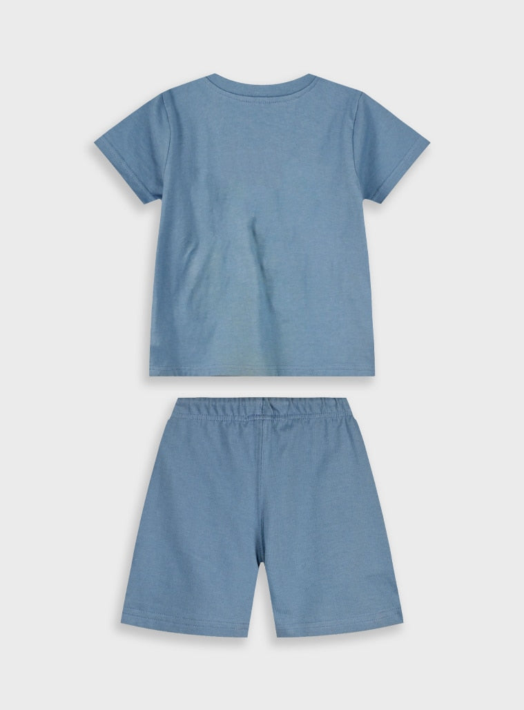 Blue Set(Blouse,Shorts) for Boys