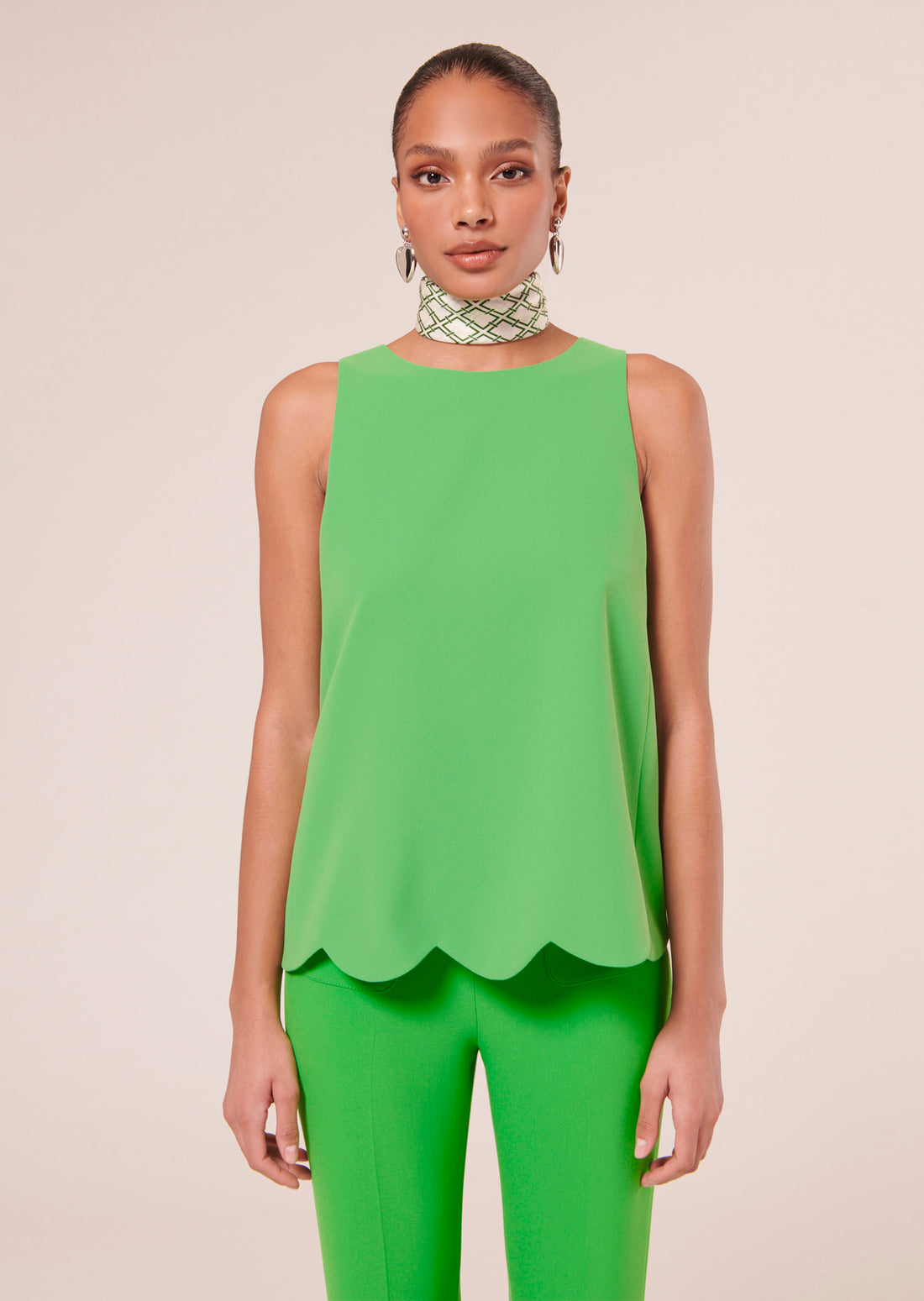 Tabo green crepe top by Tara Jarmon Lebanon