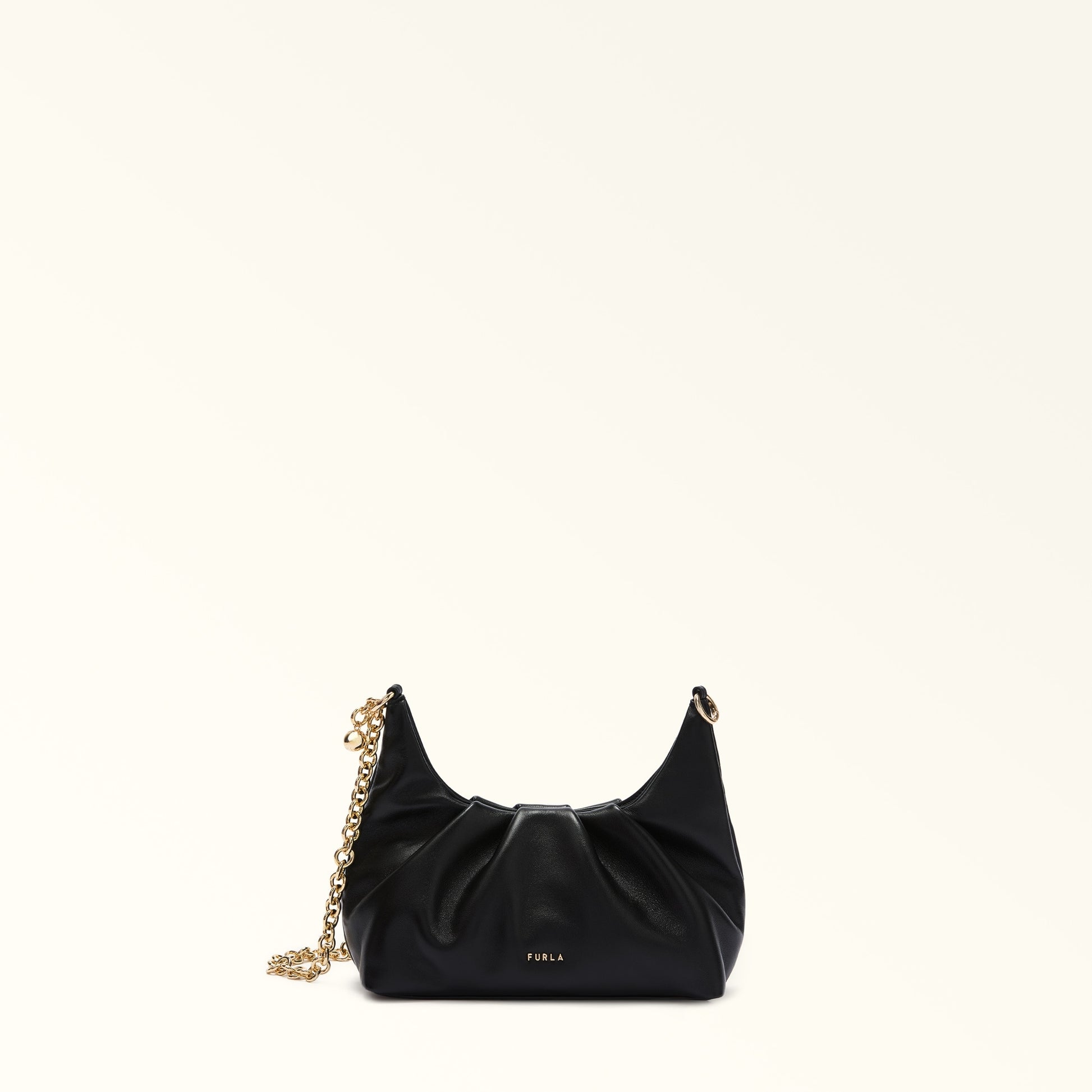 Furla Delia Mini Shoulder in Black - Bags 