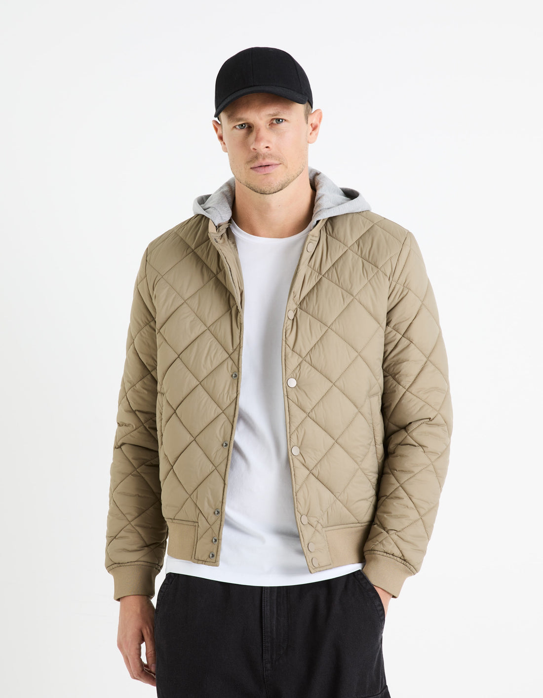 FUQUILTED BEIGE JACKET - Celio lebanon