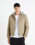 FUQUILTED BEIGE JACKET - Celio lebanon