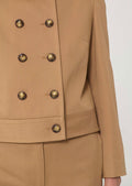 jacket in beige cotton garbardine