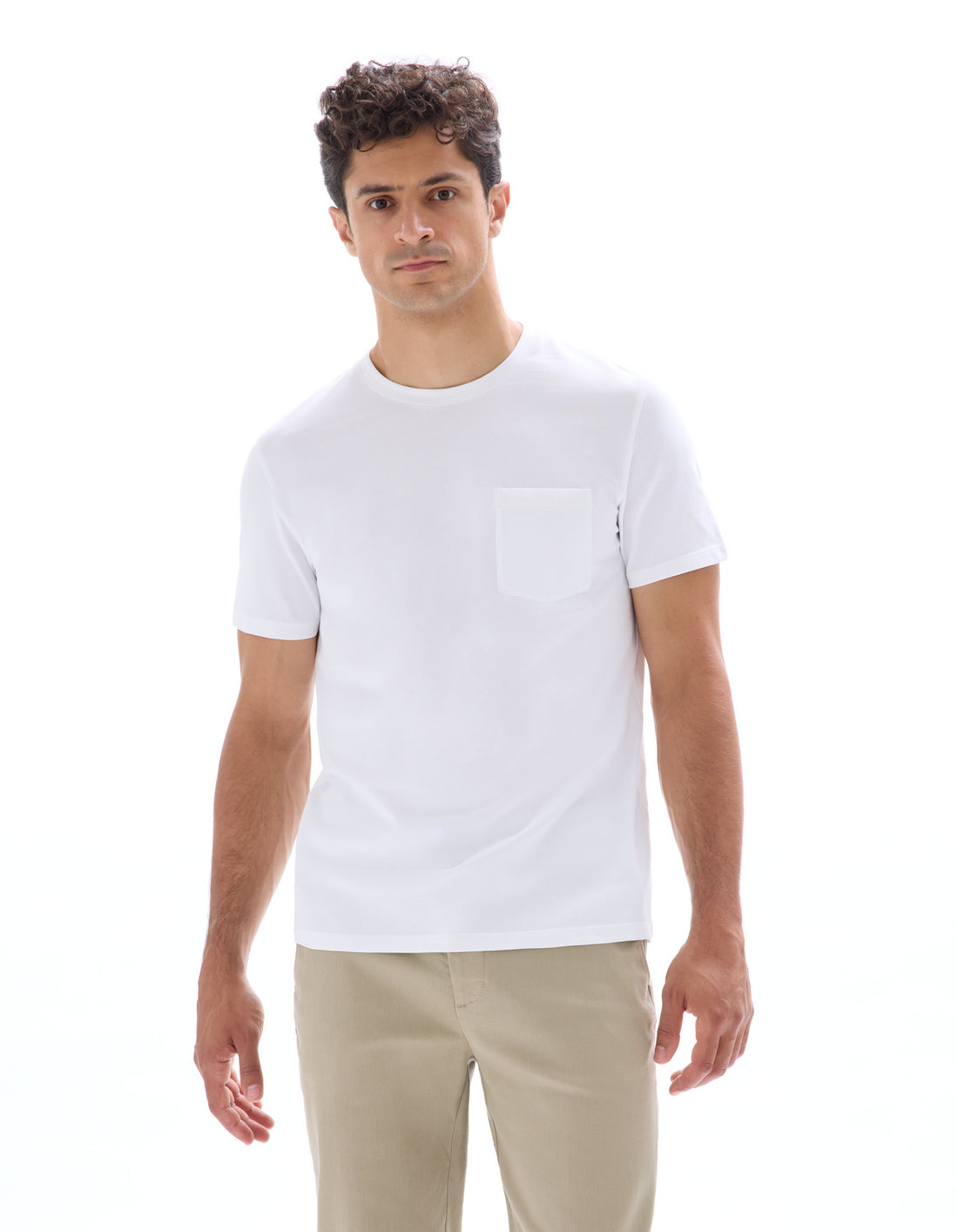 Optical White Short Sleeves Tshirt - Celio Lebanon