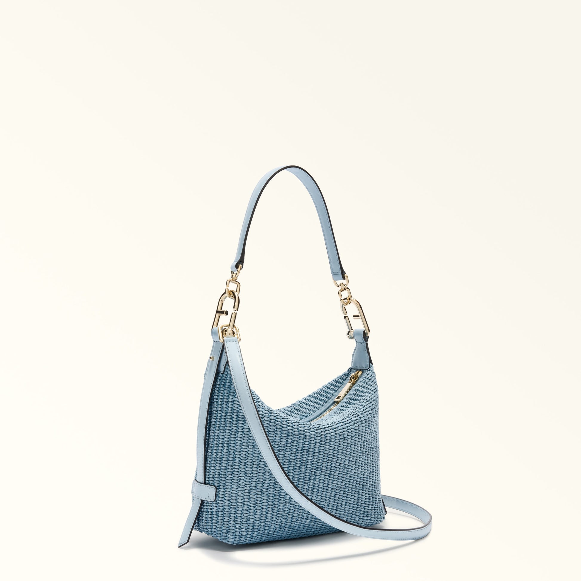 Furla Tonie Mini Hobo in Blue - Bags 