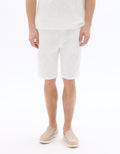 Celio Regular Fit Loopback Bermuda Shorts - White